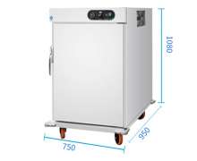 รถเข็นถาดอาหารมีแบบมีระบบอุ่น 5 ชั้น 750*950*1080 mm.  1.8Kw. 