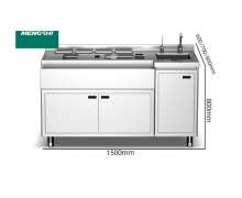 ตู้เย็นสแตนเลสพร้อมซิงค์ ถังน้ำแข็ง ตู้แช่ไวน์ 0