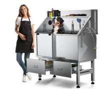 อ่างอาบน้ำสุนัข สแตนเลส ซิงค์อาบน้ำสัตว์ 0