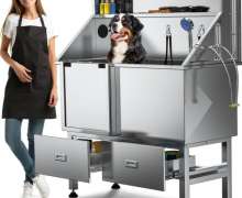 อ่างอาบน้ำสุนัข สแตนเลส ซิงค์อาบน้ำสัตว์