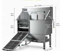 อ่างอาบน้ำสุนัข สแตนเลส ซิงค์อาบน้ำสัตว์