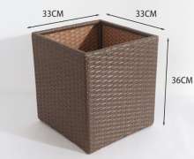ตะกร้าหวายเที่ยมใส่ผ้าใช้แล้วทรงสี่เหลี่ยม ขนาด 33*33 สูง 36 ซม.