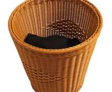 ตะกร้าหวายเที่ยมใส่ผ้าใช้แล้วทรงกลม ขนาด 36 สูง 36 ซม.