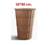 ตะกร้าหวายเทียม ใส่ผ้าใช้แล้ว ขนาด 50*80 ซม. 0