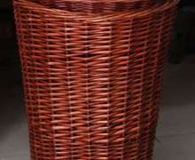 ตะกร้าหวายเทียม ใส่ผ้าใช้แล้ว ขนาด 50*80 ซม.