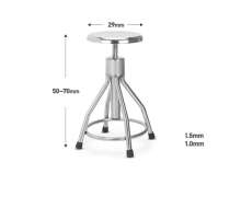 เก้าอี้สแตนเลส304 ที่นั่ง 29* สูง 50-70ซม.ซมปรับขึ้นลงได้  0