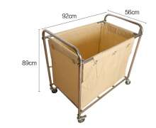 รถเข็นผ้าสแตนเลสเกรด304 300กก CW-074 (ไทย)แข็งแรง  ผลิตในไทย ว 60*90*95 cm. มีสินค้า