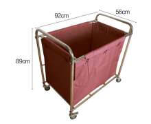 รถเข็นผ้าสแตนเลสเกรด304 300กก CW-074 (ไทย)แข็งแรง  ผลิตในไทย ว 60*90*95 cm. มีสินค้า