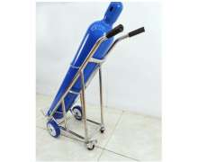 รถเข็นถังแก๊สสแตนเลส 1 ถัง ไม่พับ ใช้กับถังแก๊ส 6 คิว 30*30*90 ซม. 0