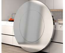 โต๊ะสแตนเลสแบบกลม กลางโต๊ะหมุนได้ เกรด304 ขาพับเก็บได้