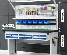 โต๊ะทำงานป้องกันไฟฟ้าสถิตย์ ESD โต๊ะปฏิบัติการโรงงานอิเล็กทรอนิกส์  โลหะผสมอลูมิเนียม แผ่น ESD สีเขียวหนา 2 มิล