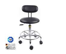 เก้าอี้สแตนเลสมีพนักพิงมีเบาะรองนั้งปรับสูงต่ำได้ 0