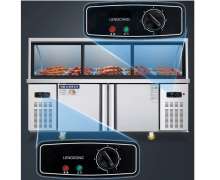 ตู้เย็นสแตนเลสแช่โชว์อาหาร