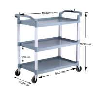 รถเข็นเก็บจาน รถเข็นเก็บเศษอาหาร ขนาด 50*102 สูง 90 ล้อมีเบรค2ล้อ