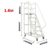 บันไดหยิบของ บันไดเหล็กมีล้อ 0.6 เมตร - 4 เมตร  เลือกสีได้ค่ะ แบบหนา