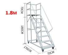 บันไดหยิบของ บันไดเหล็กมีล้อ 0.6 เมตร - 4 เมตร  เลือกสีได้ค่ะ แบบหนา