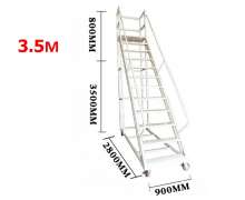 บันไดหยิบของ บันไดเหล็กมีล้อ 0.6 เมตร - 4 เมตร  เลือกสีได้ค่ะ แบบหนา