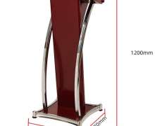 โพเดียม โพเดียมไม้จริง ท้อปสแตนเลส เสาสแตนลสคู่ 400*470*1100 mm