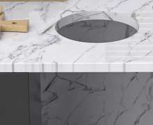 ถังขยะสแตนเลส+ฝาสแตนเลสใช้ติดตั้งกับเคาเตอร์  เกรด304 หนา 1.2 มิล