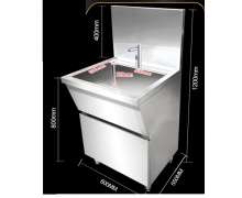 อ่างล้างมือแพทย์สแตนเลส ซิงค์สแตนเลส ก็อกน้ำธรรมดา /ก็อกน้ำอัตโนมัติเซ็นเซอร์