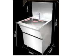 อ่างล้างมือแพทย์สแตนเลส ซิงค์สแตนเลส ก็อกน้ำธรรมดา /ก็อกน้ำอัตโนมัติเซ็นเซอร์