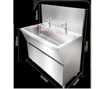 อ่างล้างมือแพทย์สแตนเลส ซิงค์สแตนเลส ก็อกน้ำธรรมดา /ก็อกน้ำอัตโนมัติเซ็นเซอร์