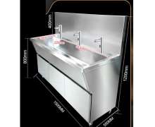 อ่างล้างมือแพทย์สแตนเลส ซิงค์สแตนเลส ก็อกน้ำธรรมดา /ก็อกน้ำอัตโนมัติเซ็นเซอร์