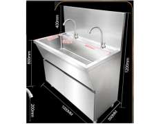 อ่างล้างมือแพทย์สแตนเลส ซิงค์สแตนเลส ก็อกน้ำธรรมดา /ก็อกน้ำอัตโนมัติเซ็นเซอร์