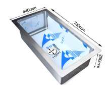 อ่างซิงค์สแตนเลสวางบนเคาเตอร์