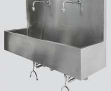 ซิงค์สแตนเลสเข่าดัน แขวนผนัง 1 หลุมยาว ขนาด 2000*535*875 mm. 0