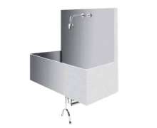 ซิงค์สแตนเลสเข่าดัน แขวนผนัง 1 หลุมยาว ขนาด 1000*535*875 mm.