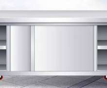 ตู้สแตนเลสเคาเตอร์ มีล้อ เกรด 304 หนา 1.2 มิล ล้อขนาด 4 นิ้ว 0