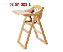 เก้าอี้เด็ก เก้าอี้ทานอาหารเด็ก ทำด้วยไม้ธรรมชาติ สีไม้ธรรมชาติ 52 x 54 x 84 cm 0