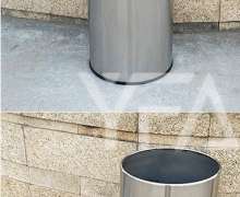 ถังขยะสแตนเลส มีช่องทิ้งด้านบน เกรด พรีเมี่ยม ขนาด 38*78 ซม.