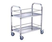 รถเข็นสแตนเลส2ชั้น มีราวกันตก หนา 1.2มิล 0