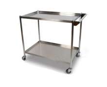 รถเข็นสแตนเลส2ชั้น  ขนาด 60*60 สูง 80 ซม. รถเข็นโรงพยาบาล 0