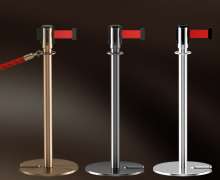 เสากั้นทางเดินสแตนเลสสีโรลด์โกลด์