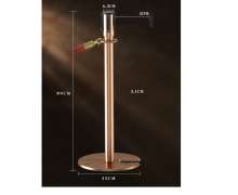 เสากั้นทางเดินสแตนเลสสีโรลด์โกลด์