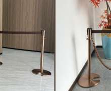 เสากั้นทางเดินสแตนเลสสีโรลด์โกลด์