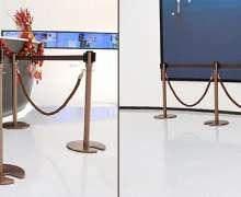 เสากั้นทางเดินสแตนเลสสีโรลด์โกลด์