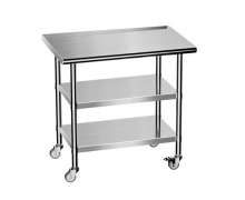 โต๊ะสแตนเลส 3 ชั้น มีล้อ 0