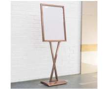 ป้ายโปสเตอร์สแตนลเลส พรี่เมี่ยมใช้ในโรงแรม สีโรสโกลด์ 0