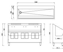 อ่างล้างมือในห้องผ่าตัด สแตนเลส 304 หนา 1.5 มิล เข่าดัน