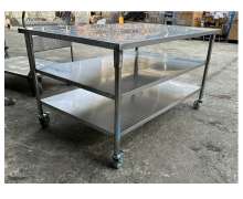 โต๊ะสแตนเลส 3 ชั้น มีล้อ 0