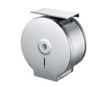 กล่องใส่กระดาษทิชชู จัมโบโรลสแตนเลสมีที่วางของด้านบน ทรงกลม ติดผนัง ขนาด 262*118*254 mm. 0