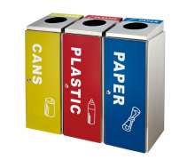 ถังขยะสแตนเลส  28*28 สูง 77 ซม.บรรจุ 30 ลิตร สแตนเลส 201 มีถังด้านใน ราคาต่อใบ