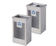 ถังขยะสแตนเลสใส  400*300*660 mm. บรรจุ 60 ลิตร สแตนเลส 201  ราคาต่อใบ วางต่อเนื่องเป็นถังขยะแยกประเภทขยะ 0