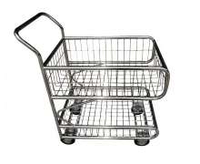 รถเข็นตะกร้าสแตนเลส 2 ชั้น  CW-307-1-1 0