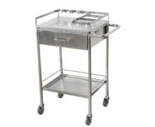 รถเข็นดมยา รถเข็นฉีดยา รถเข็นหัตถการเด็ก 2ชั้น 1 ลิ้นชัก  0