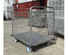 รถเข็นผ้า สแตนเลส เกรด304 350 กก CW-076 (ไทย)โครงเชื่อมแข็งแรงไม่ประกอบน็อคดาวเข็นใช้งานไม่โยก 65*85*90 cm. 